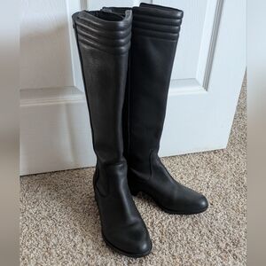 Sorel Danica Black Tall Leather Boots Size 8.5